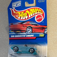 1998 Hot Wheels / ‘58 Chevrolet Corvette Coupe / Collector 780 / 30th Anniv Card