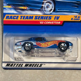 1998 Hot Wheels #728 Race Team Series IV 4/4 '63 CORVETTE Blue w/Chrome 5 Spokes